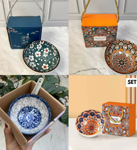 MANGKOK PORCELAIN ISI  1 SET SENDOK